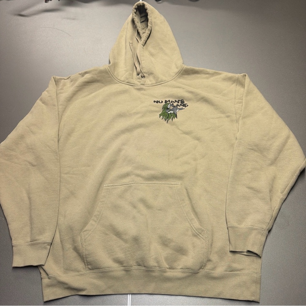 Reaper Apparel Co No Mans Land Sniper Hoodie Mens 2XL Tan Independent Trading Co